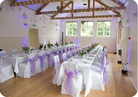 Wedding set up at East Dean Village Hall