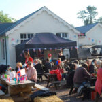 Outside East Dean Village Hall for village celebration